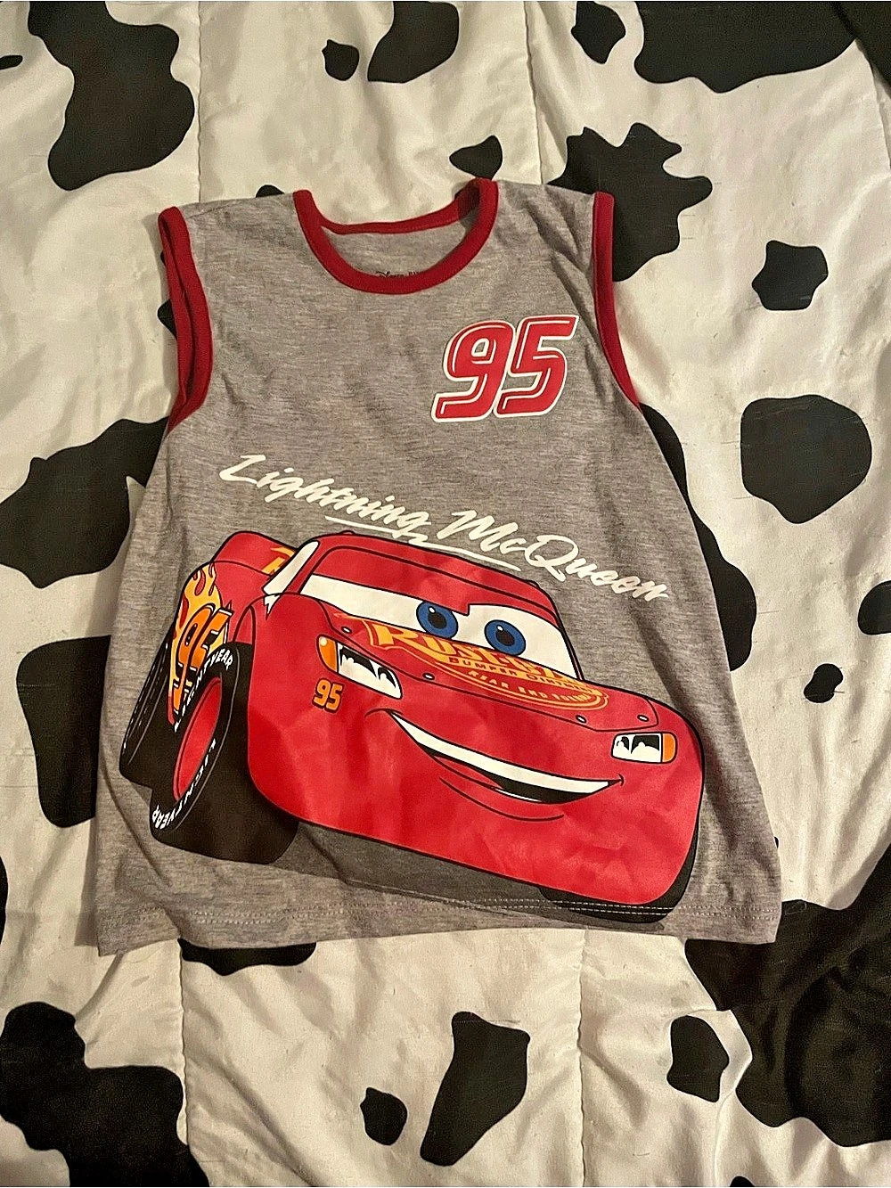 Disney Cars Lightning McQueen Tank Top Gray & Red